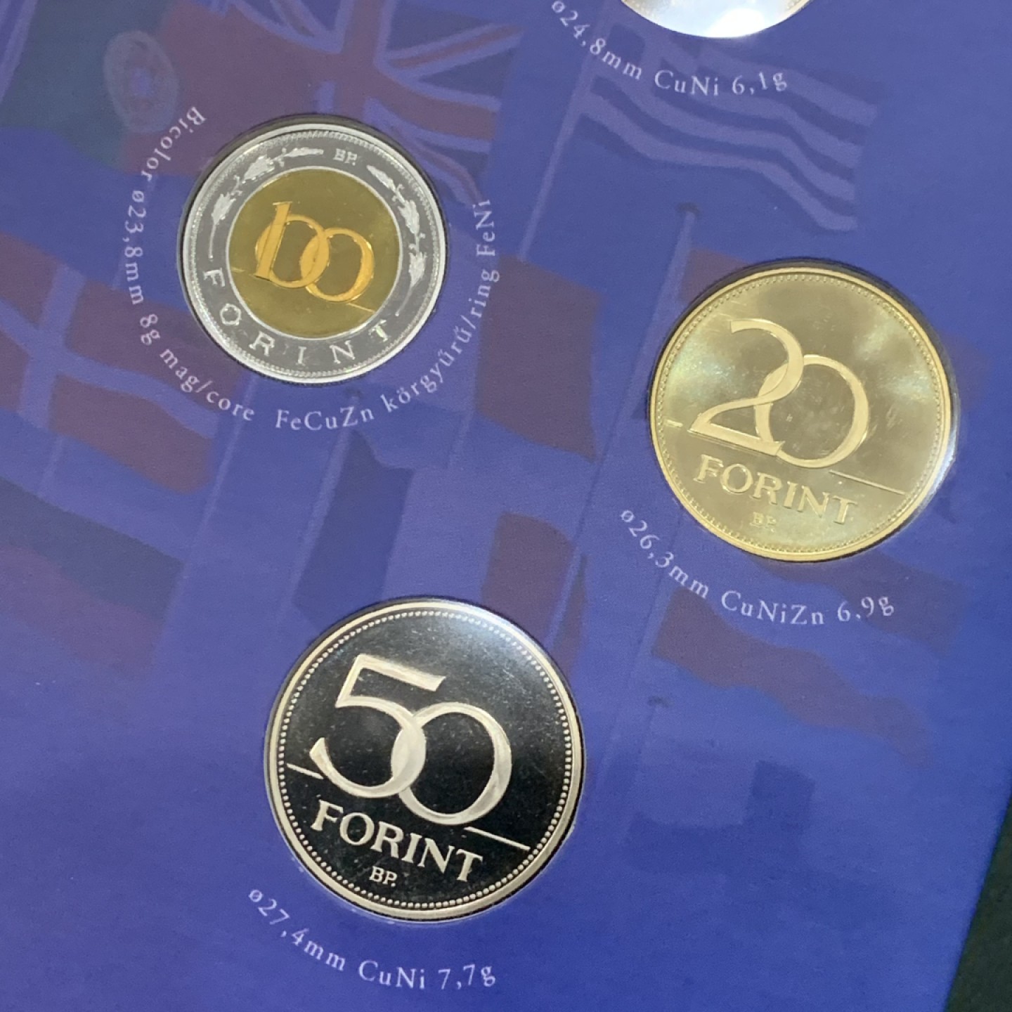 《竞宝斋》第140场-周日，周一，周四 3拍 (全场包邮) 匈牙利 2004年 八枚套不同面值 原厂封装PROOF精制套币 少见品种最近也涨的多