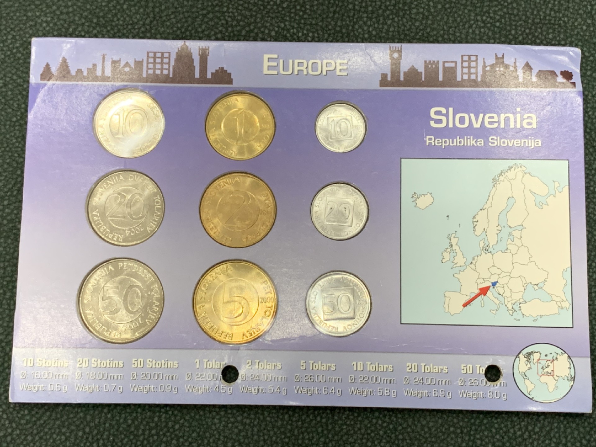 《竞宝斋》第140场-周日，周一，周四 3拍 (全场包邮) 斯洛维尼亚 九枚套动物系列 不同面值