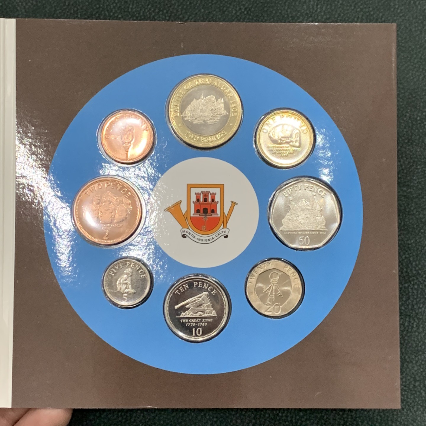 《竞宝斋》第140场-周日，周一，周四 3拍 (全场包邮) 直布罗陀2009年 八枚套不同面值 原厂封装套币