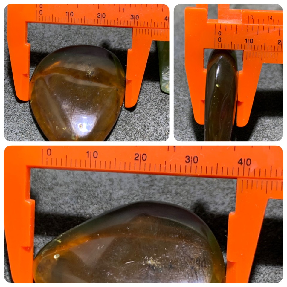 精美缅甸金棕珀随形大吊坠一个，