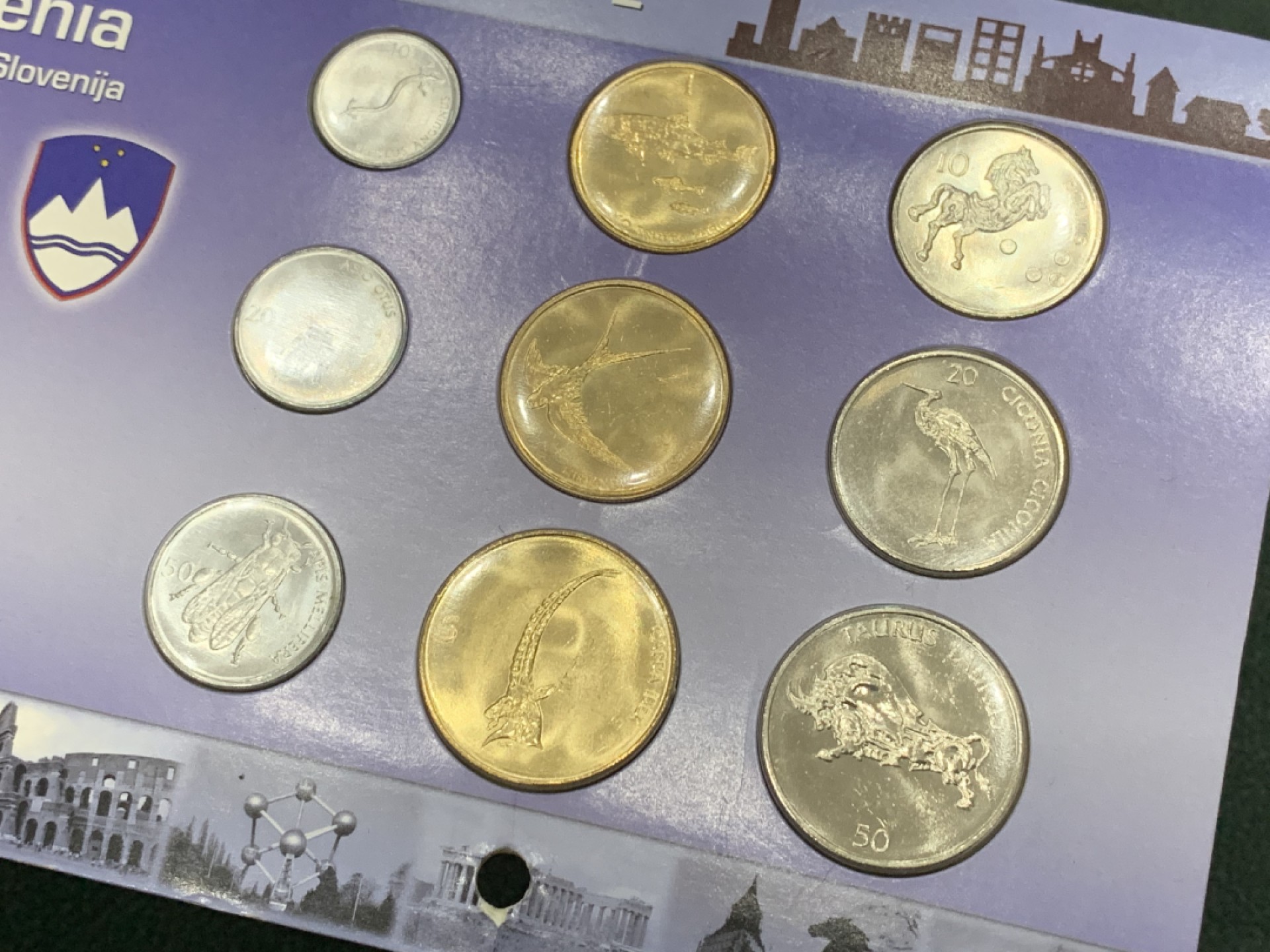 《竞宝斋》第140场-周日，周一，周四 3拍 (全场包邮) 斯洛维尼亚 九枚套动物系列 不同面值