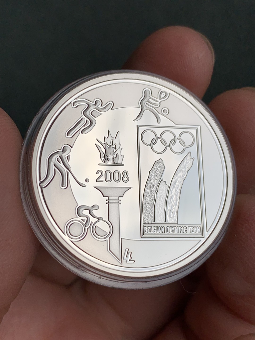 《竞宝斋》第140场-周日，周一，周四 3拍 (全场包邮) 比利时 2008年 10欧元 精制银币PROOF 原盒证书