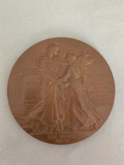 欧洲勋章纪念章第九期 - 1898 年米卢斯回归法国 100 周年铜章，68 毫米