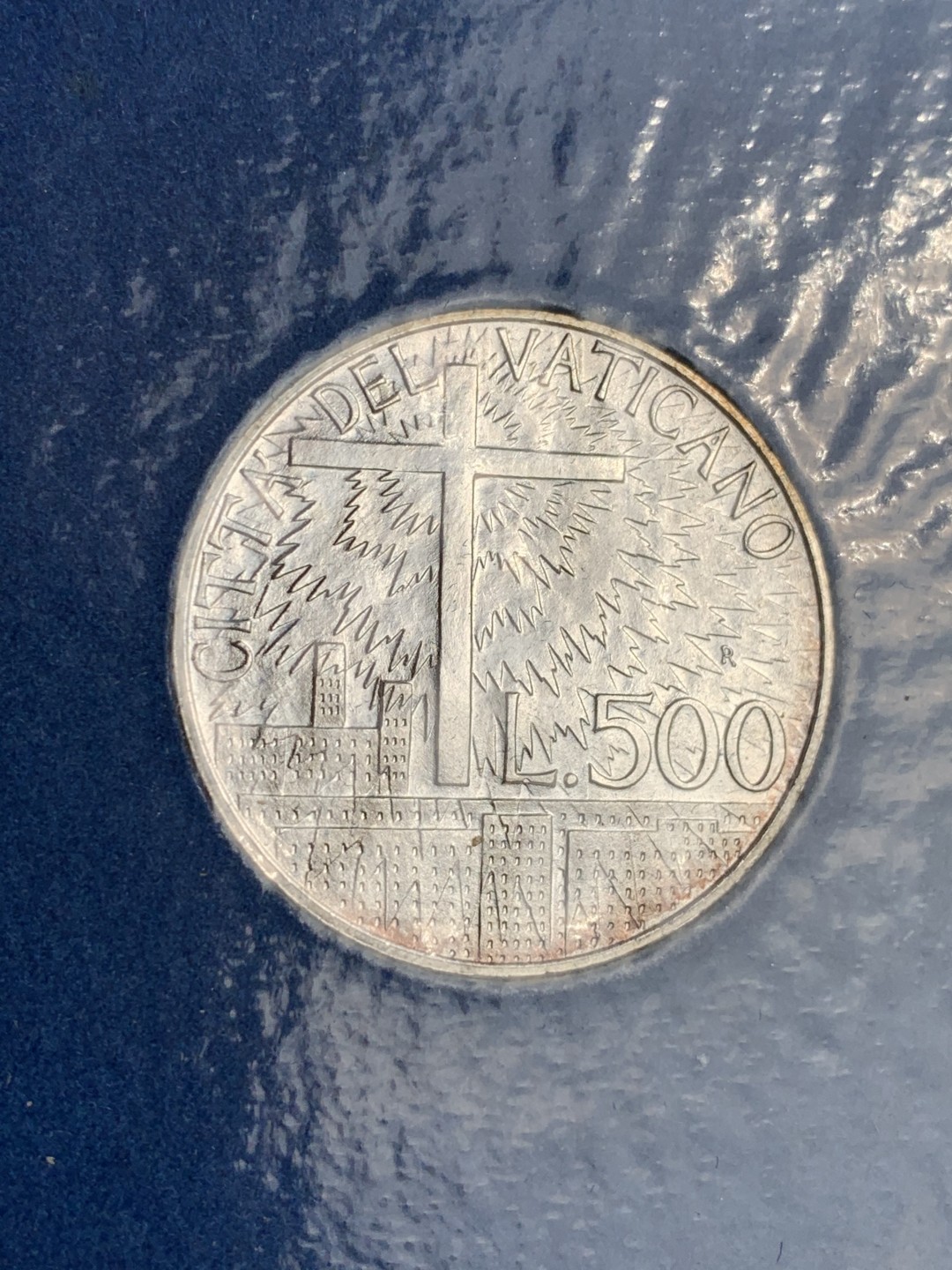 《竞宝斋》第140场-周日，周一，周四 3拍 (全场包邮) 梵蒂冈 1991年约翰保罗二世 500里拉银币 蓝本原装 少见