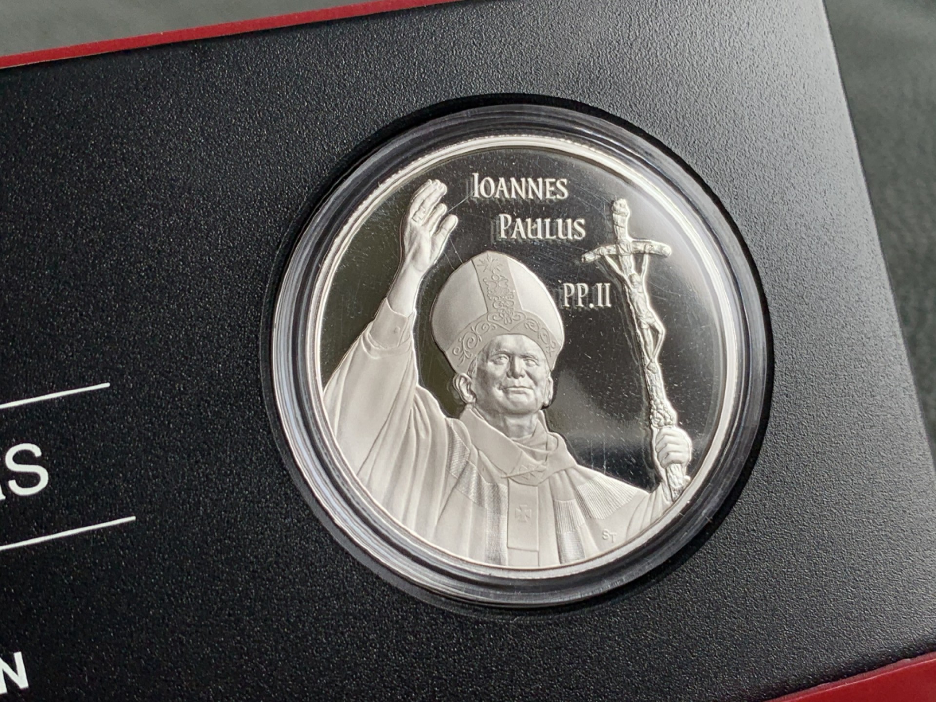 《竞宝斋》第140场-周日，周一，周四 3拍 (全场包邮) 加拿大 2005年 教皇访问 10美元精制大银币 25.175克 纯银