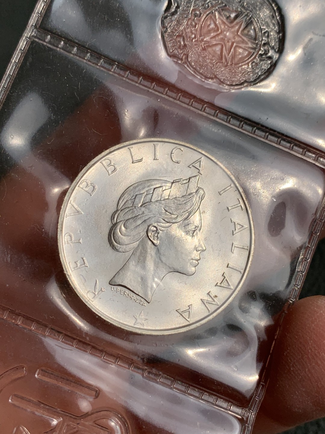 《竞宝斋》第140场-周日，周一，周四 3拍 (全场包邮) 意大利 1986年 世界和平纪念 500里拉银币 原封装