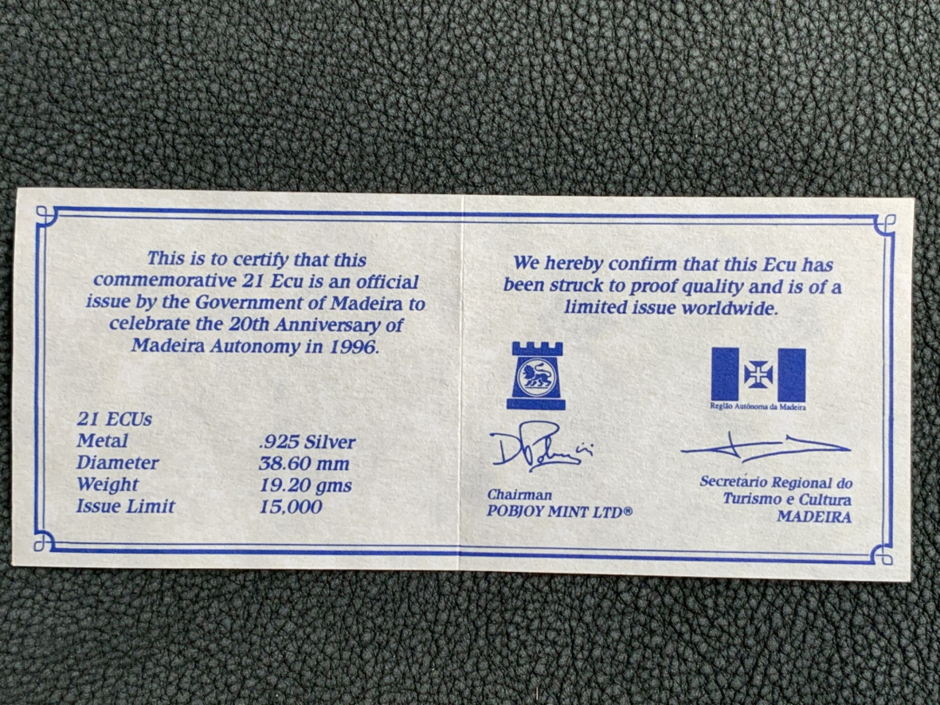 《竞宝斋》第140场-周日，周一，周四 3拍 (全场包邮) 马德拉岛 1994年 美人日出图 21ECU精制银币 红盒子带证书