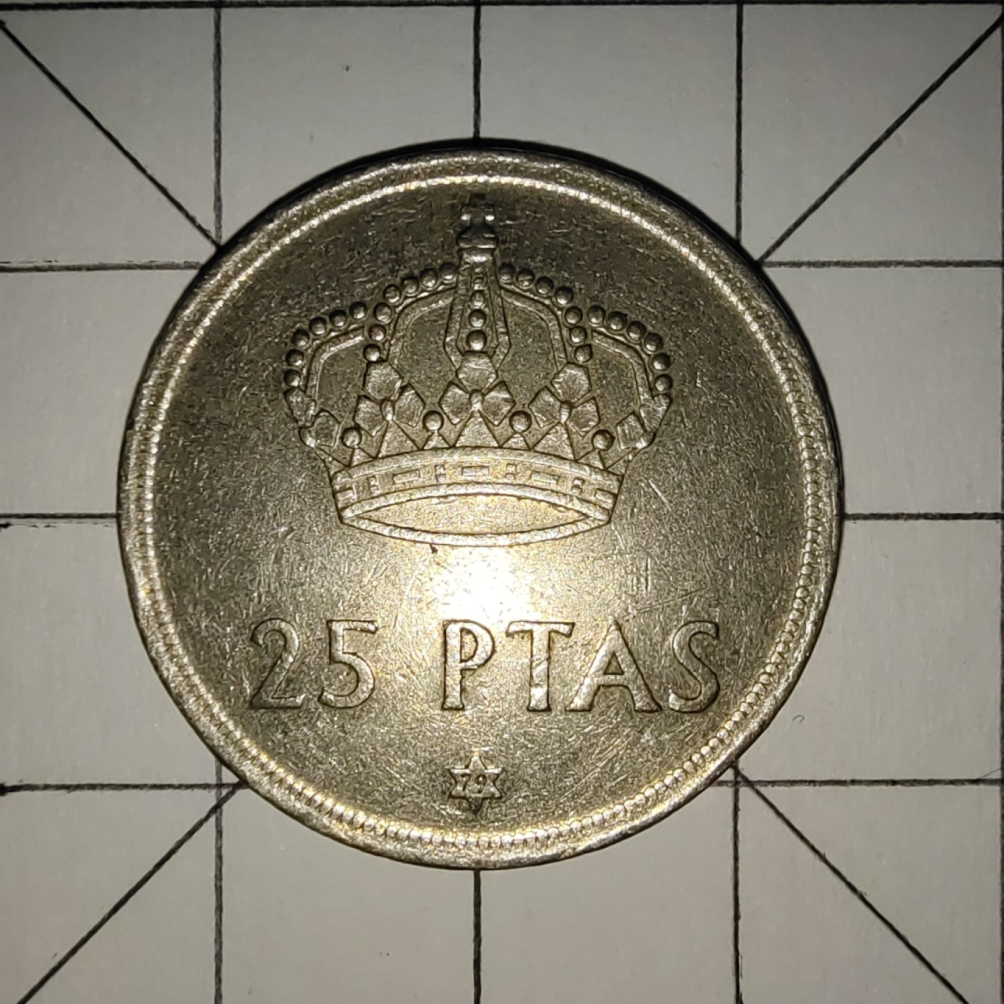 世界硬币第13期(满20包邮，可多场累计。捡漏，无押金，无佣金) 西班牙25比塞塔1975年