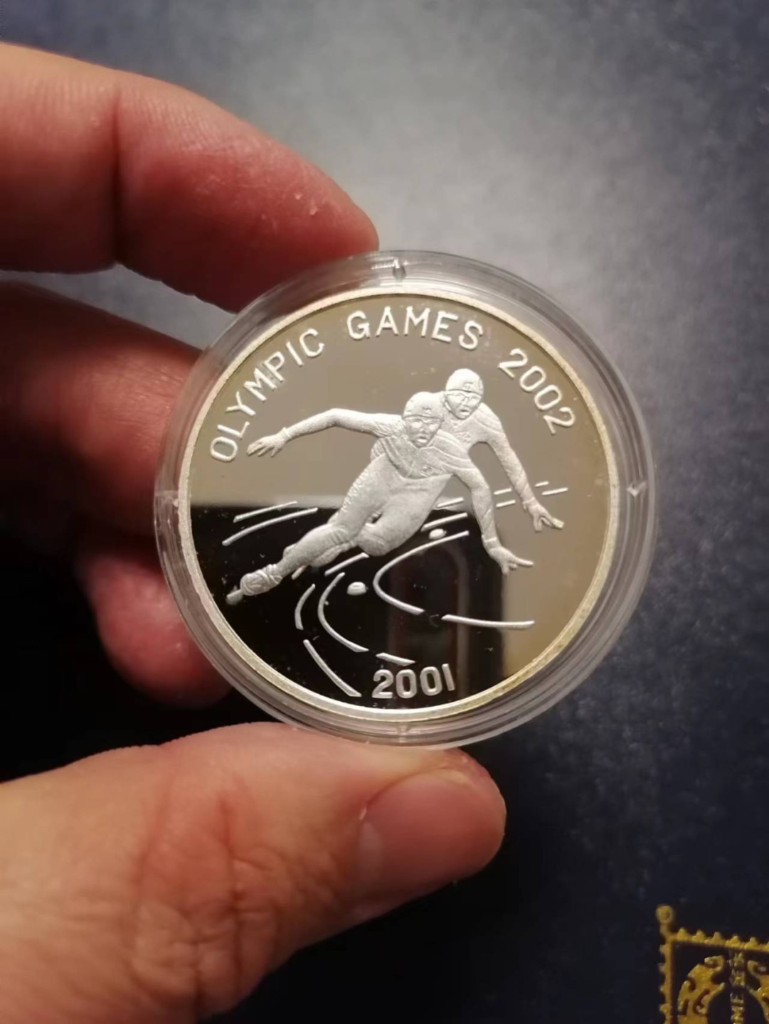 【朝鲜纪念币 精品第一场】 朝鲜2001年冬奥会20克银币