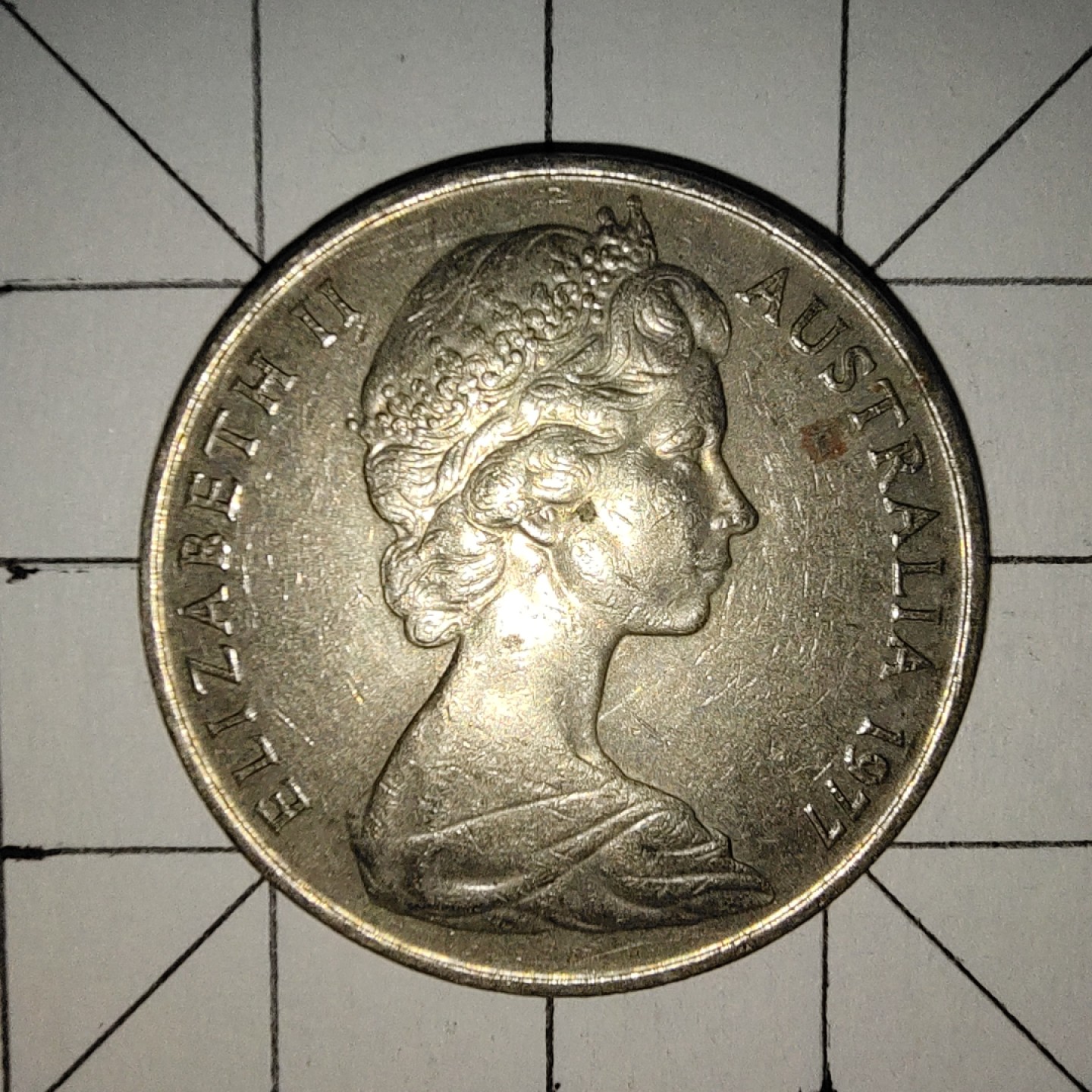 世界硬币第13期(满20包邮，可多场累计。捡漏，无押金，无佣金) 澳大利亚20分1977年