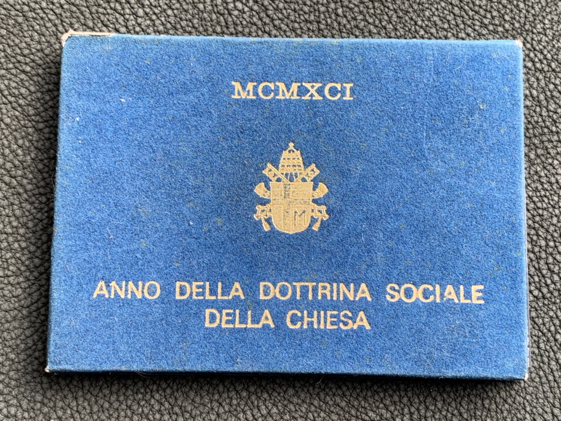 《竞宝斋》第140场-周日，周一，周四 3拍 (全场包邮) 梵蒂冈 1991年约翰保罗二世 500里拉银币 蓝本原装 少见