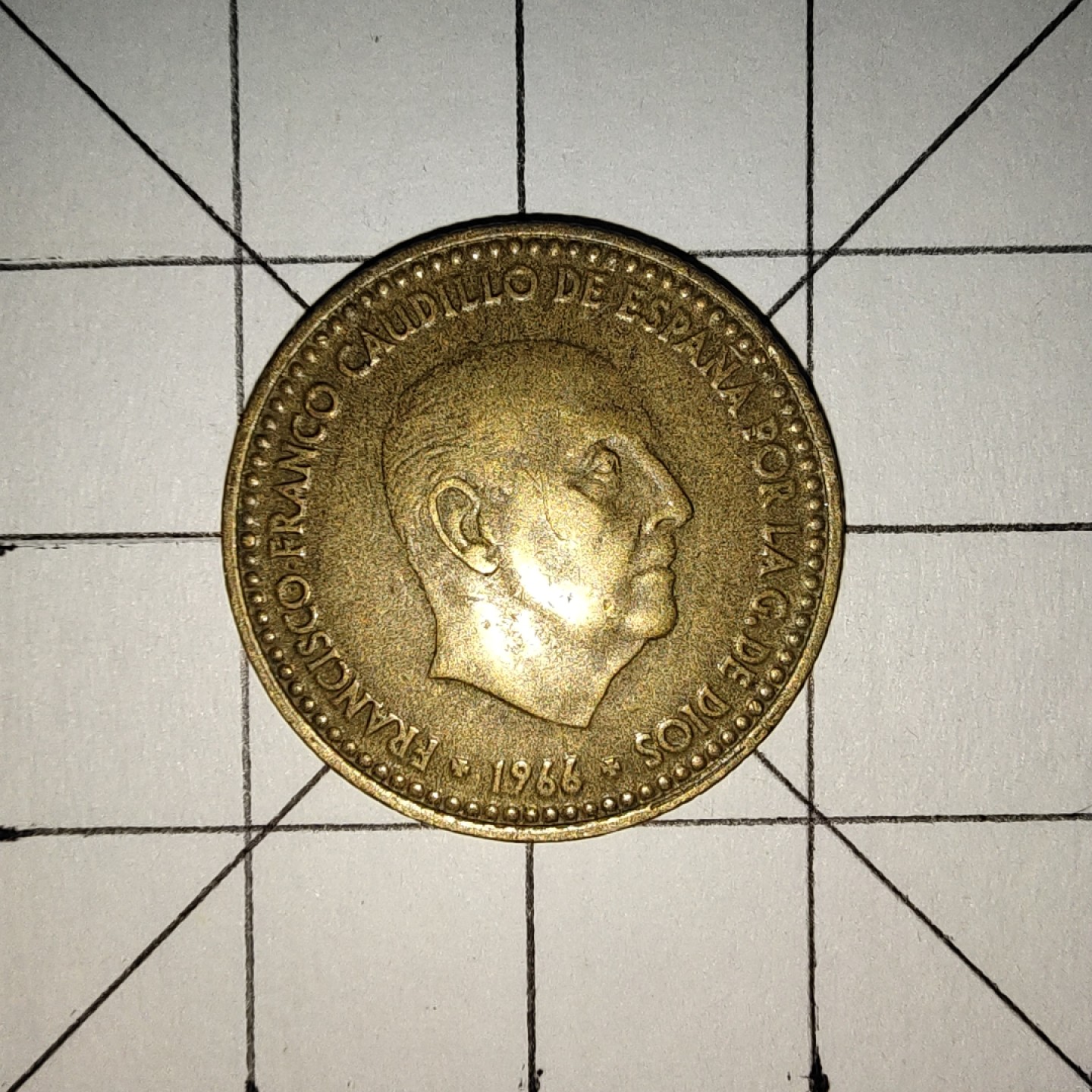 世界硬币第13期(满20包邮，可多场累计。捡漏，无押金，无佣金) 西班牙1比塞塔1966年