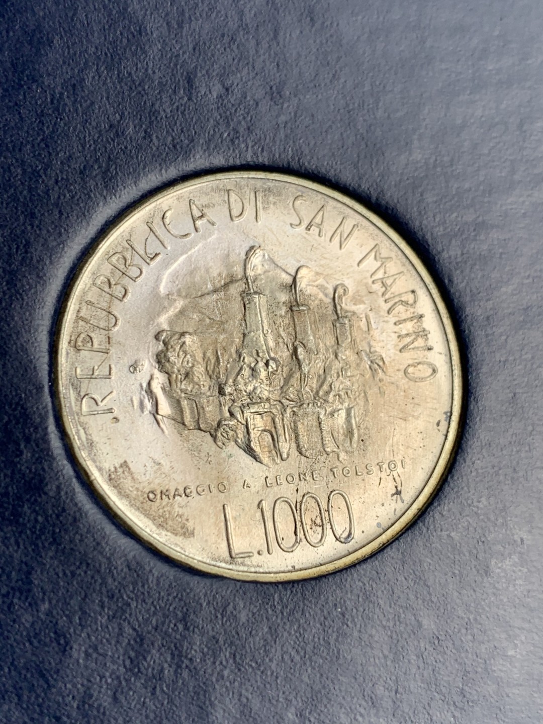 《竞宝斋》第140场-周日，周一，周四 3拍 (全场包邮) 圣马力诺 1978年 1000里拉银币