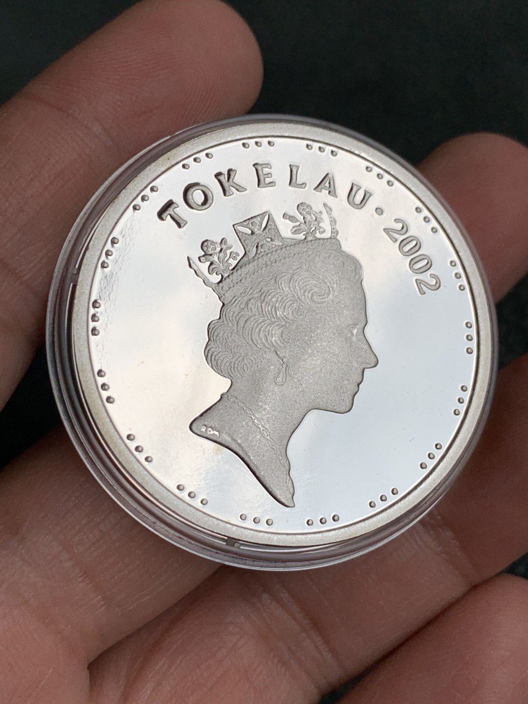 《竞宝斋》第140场-周日，周一，周四 3拍 (全场包邮) 托克劳 2002年 5利马塔拉 精制大银币 31.1克 非常罕见