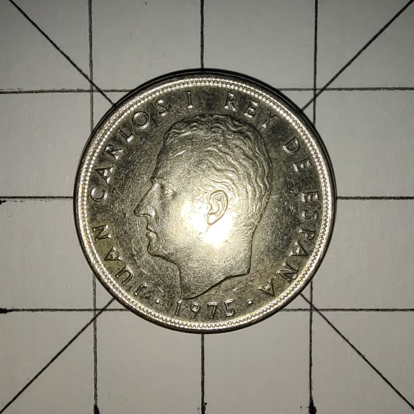 世界硬币第13期(满20包邮，可多场累计。捡漏，无押金，无佣金) 西班牙5比塞塔1975年