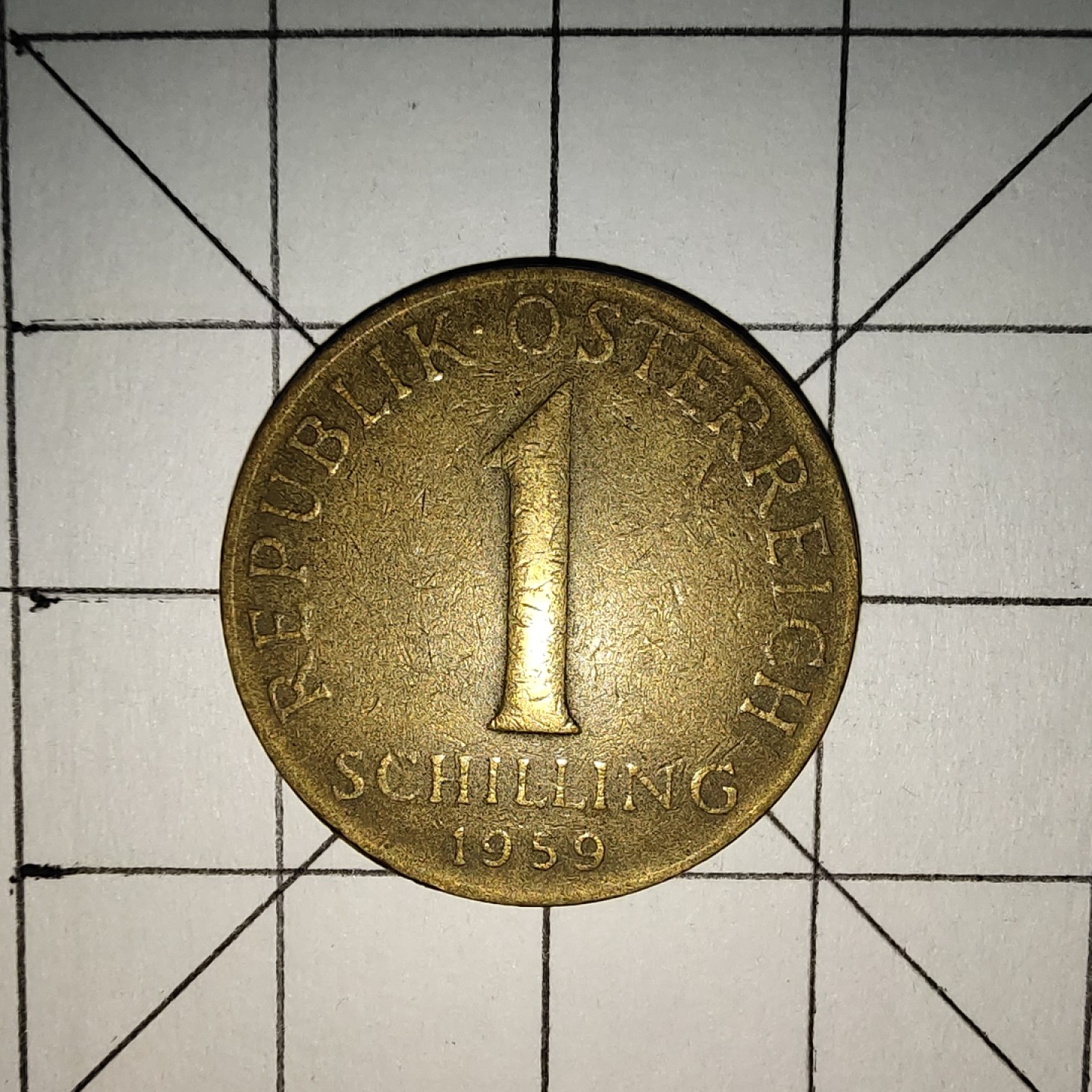世界硬币第13期(满20包邮，可多场累计。捡漏，无押金，无佣金) 奥地利1先令1959年