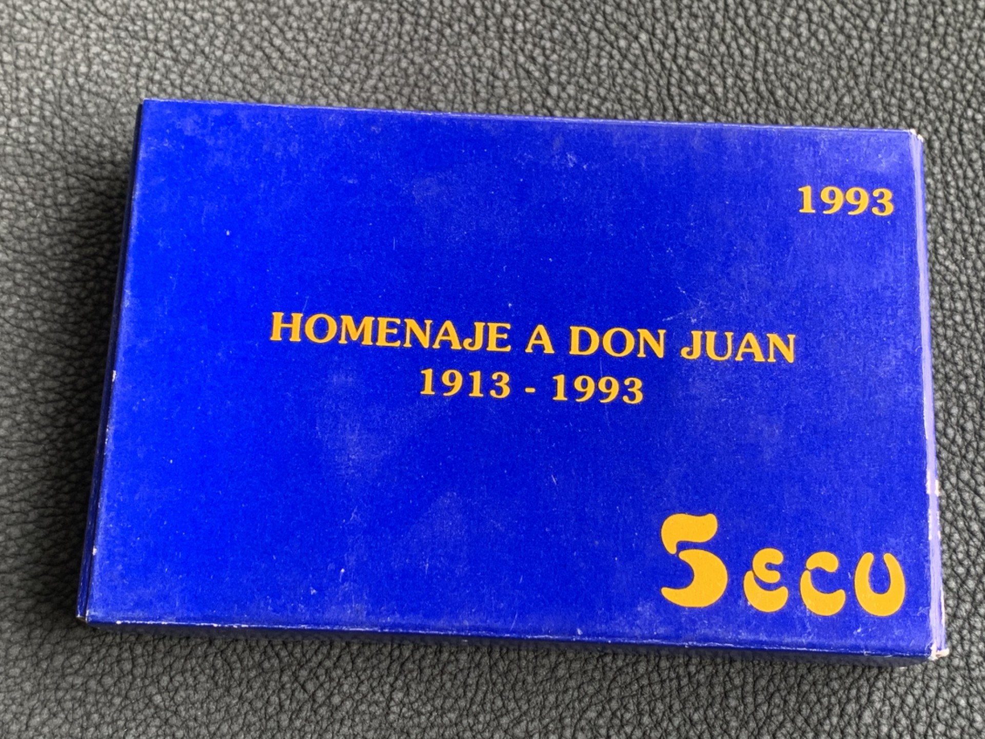 《竞宝斋》第140场-周日，周一，周四 3拍 (全场包邮) 西班牙1993年 5ECU 大帆船 精制大银币 33.6克 原盒证书