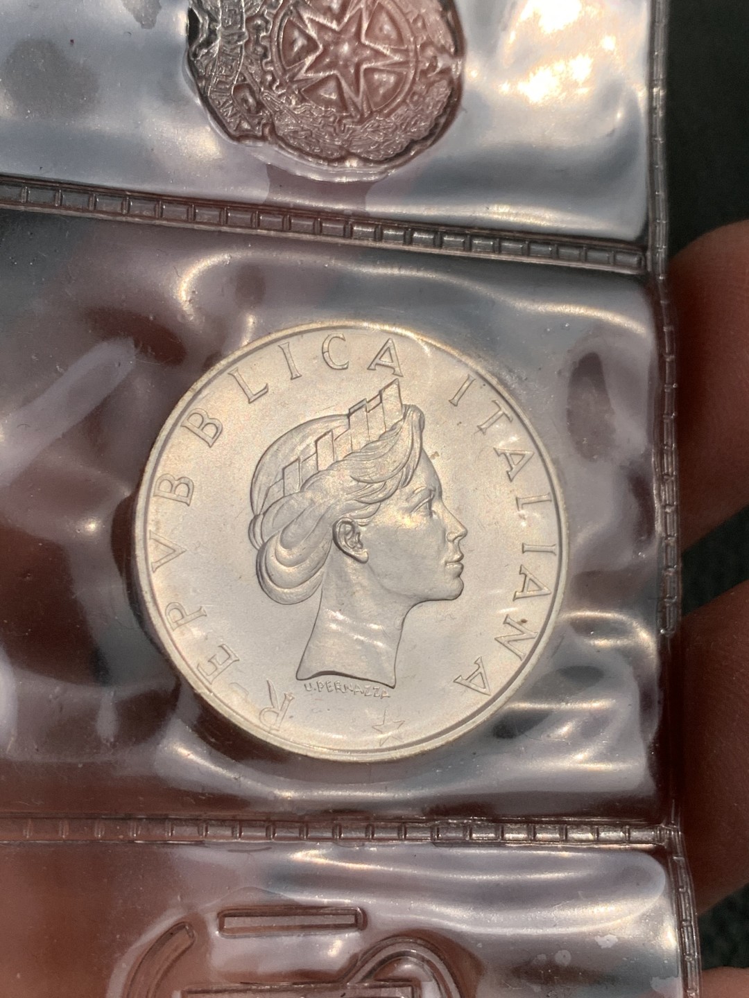 《竞宝斋》第140场-周日，周一，周四 3拍 (全场包邮) 意大利 1986年 世界和平纪念 500里拉银币 原封装