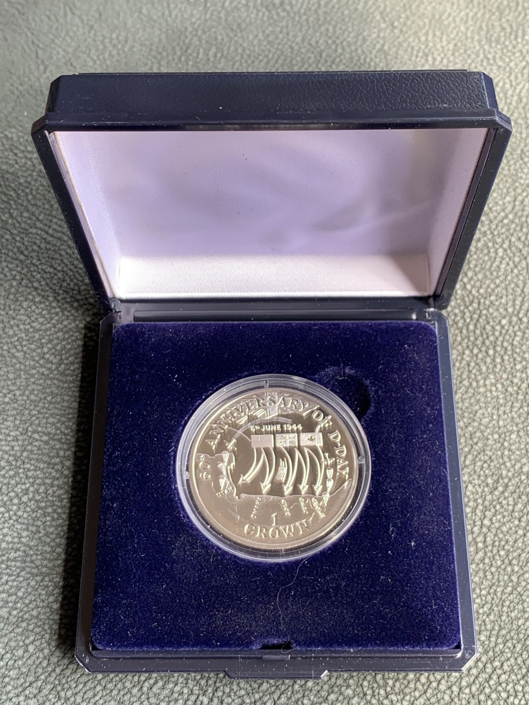 《竞宝斋》第140场-周日，周一，周四 3拍 (全场包邮) 马恩岛2004年 联军进攻路线 1克朗 精制大银币