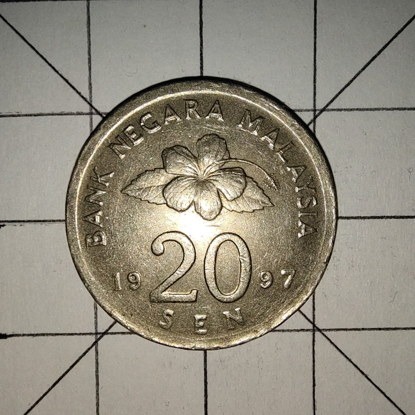 世界硬币第13期(满20包邮，可多场累计。捡漏，无押金，无佣金) 马来西亚20分1997年