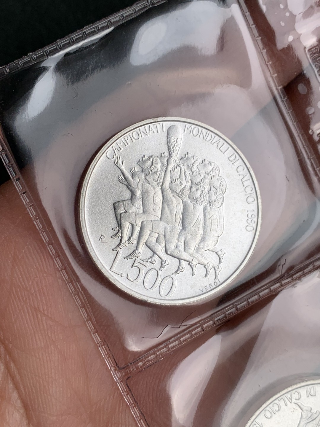 《竞宝斋》第140场-周日，周一，周四 3拍 (全场包邮) 圣马力诺1990年 大力神杯 500/1000里拉银币 原盒证书