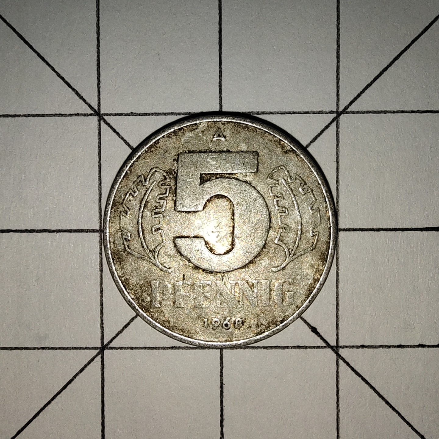 世界硬币第13期(满20包邮，可多场累计。捡漏，无押金，无佣金) 德国5芬尼1968年