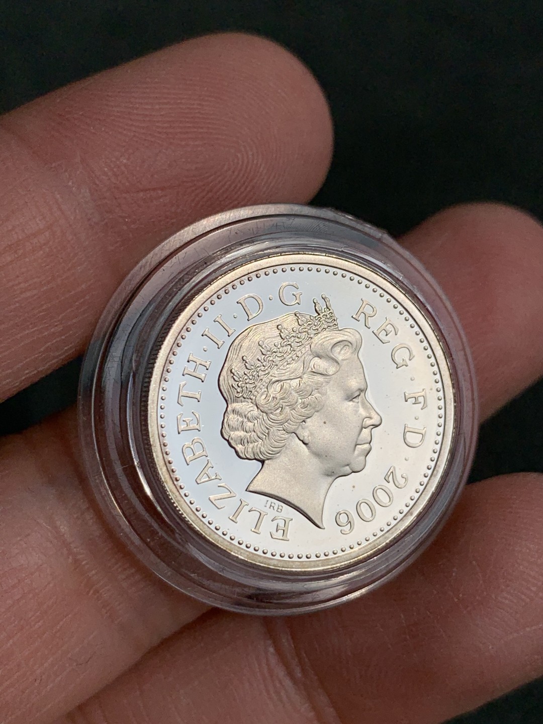 《竞宝斋》第140场-周日，周一，周四 3拍 (全场包邮) 英国2006年 埃及拱桥 1镑精制银币PROOF 原盒证书