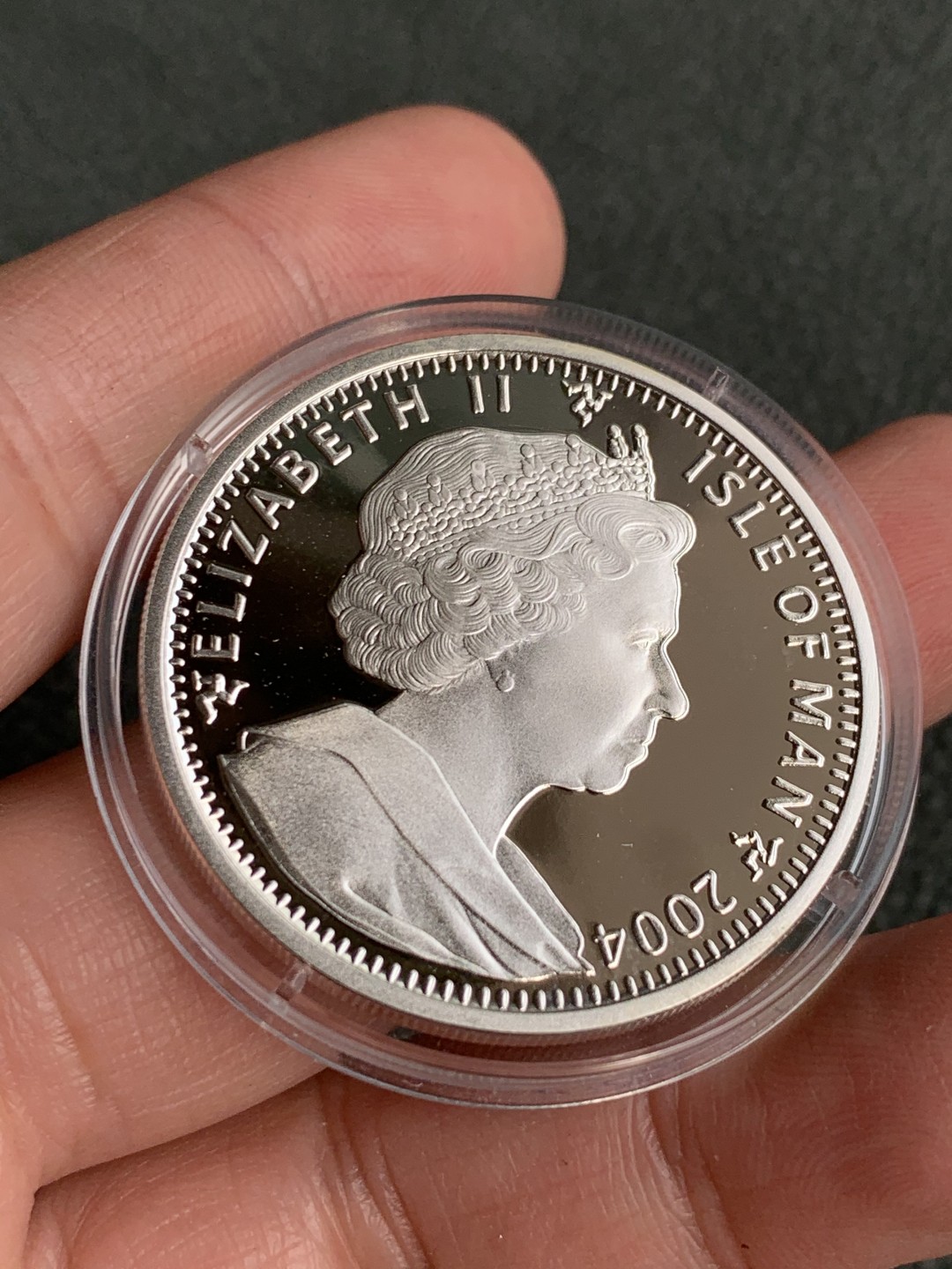 《竞宝斋》第140场-周日，周一，周四 3拍 (全场包邮) 马恩岛2004年 联军进攻路线 1克朗 精制大银币