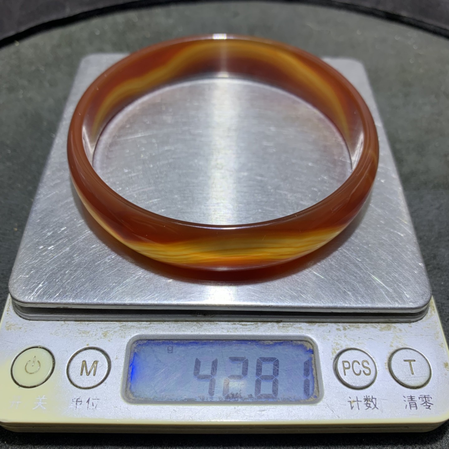 精美高玉化缠丝玛瑙手镯一只
