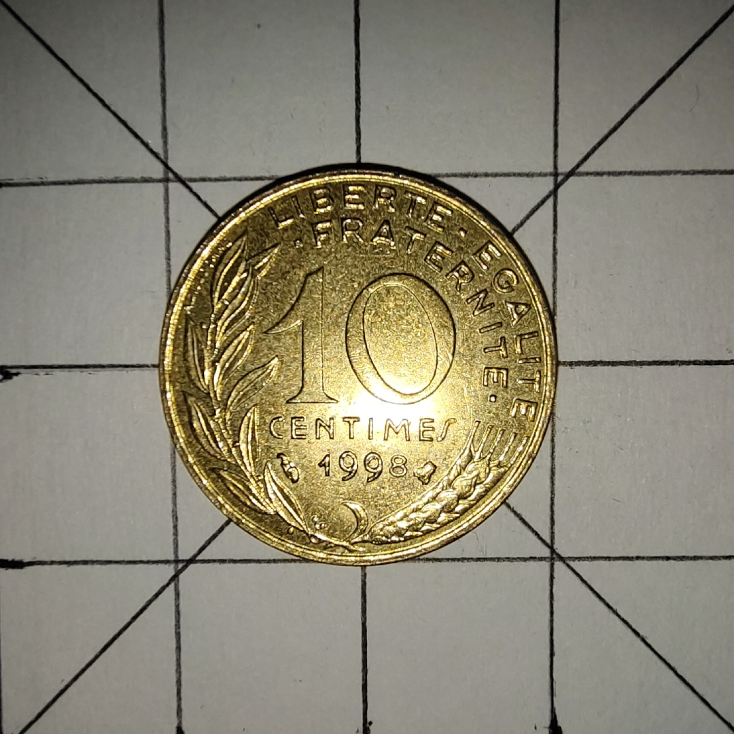 世界硬币第13期(满20包邮，可多场累计。捡漏，无押金，无佣金) 法国10生丁1998年