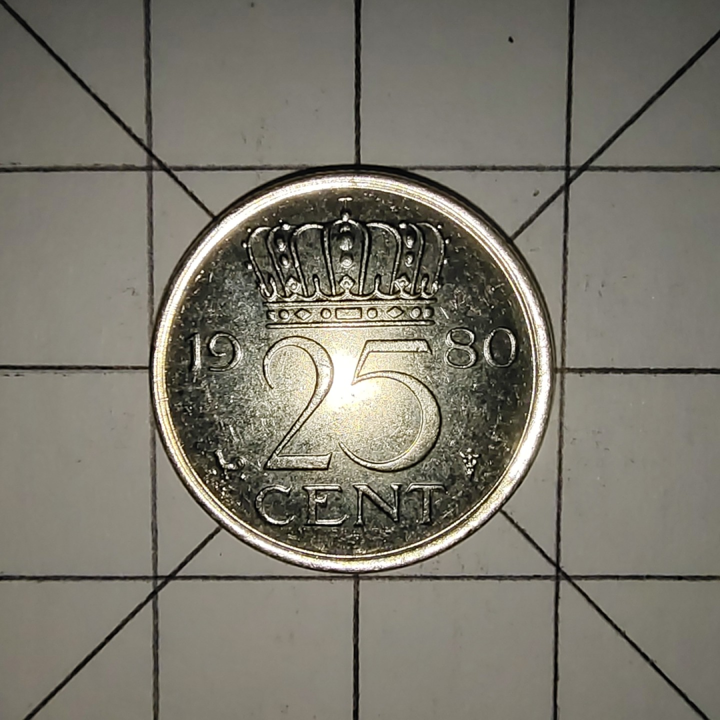 世界硬币第13期(满20包邮，可多场累计。捡漏，无押金，无佣金) 荷兰25分1980年