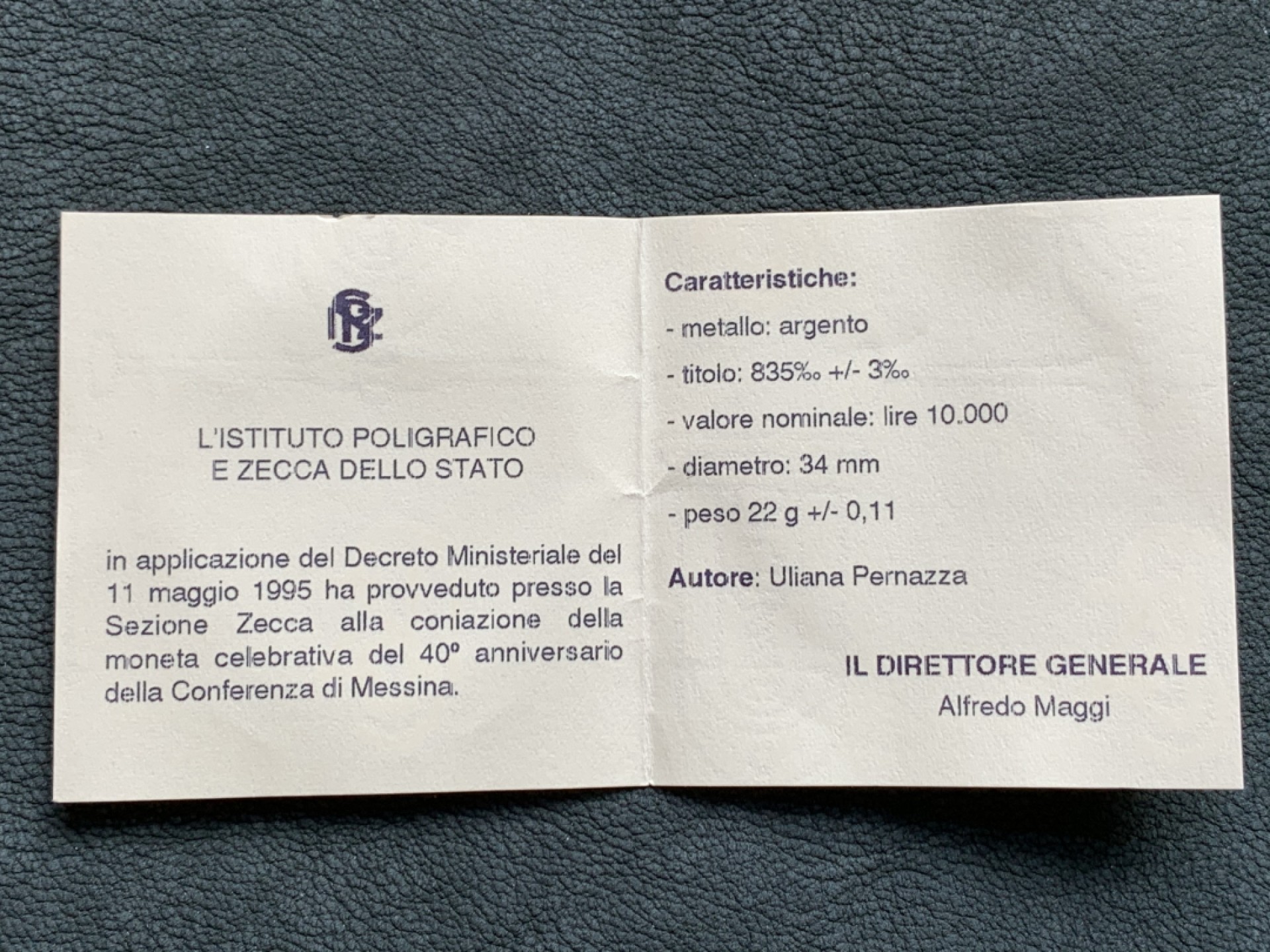 《竞宝斋》第140场-周日，周一，周四 3拍 (全场包邮) 意大利 1995 10000里拉 女神骑牛银币