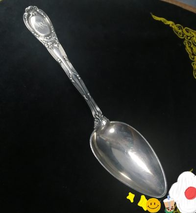 章显文化，周五晚自动结拍 - Tiffany 蒂芙尼古董镀银勺 1889年，没有银标默认镀银，也有可能纯银被捡漏，古董品相，边缘细小磕碰