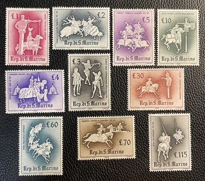 1963年圣马力诺古代体育竞赛邮票新10全 - 1963年圣马力诺古代体育竞赛邮票新10全