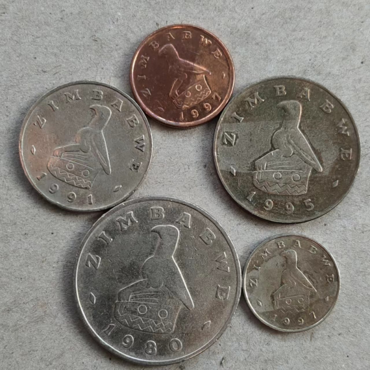 14★机器委托自动落锤★请提前出好价★满30快递包邮 津巴布韦5枚