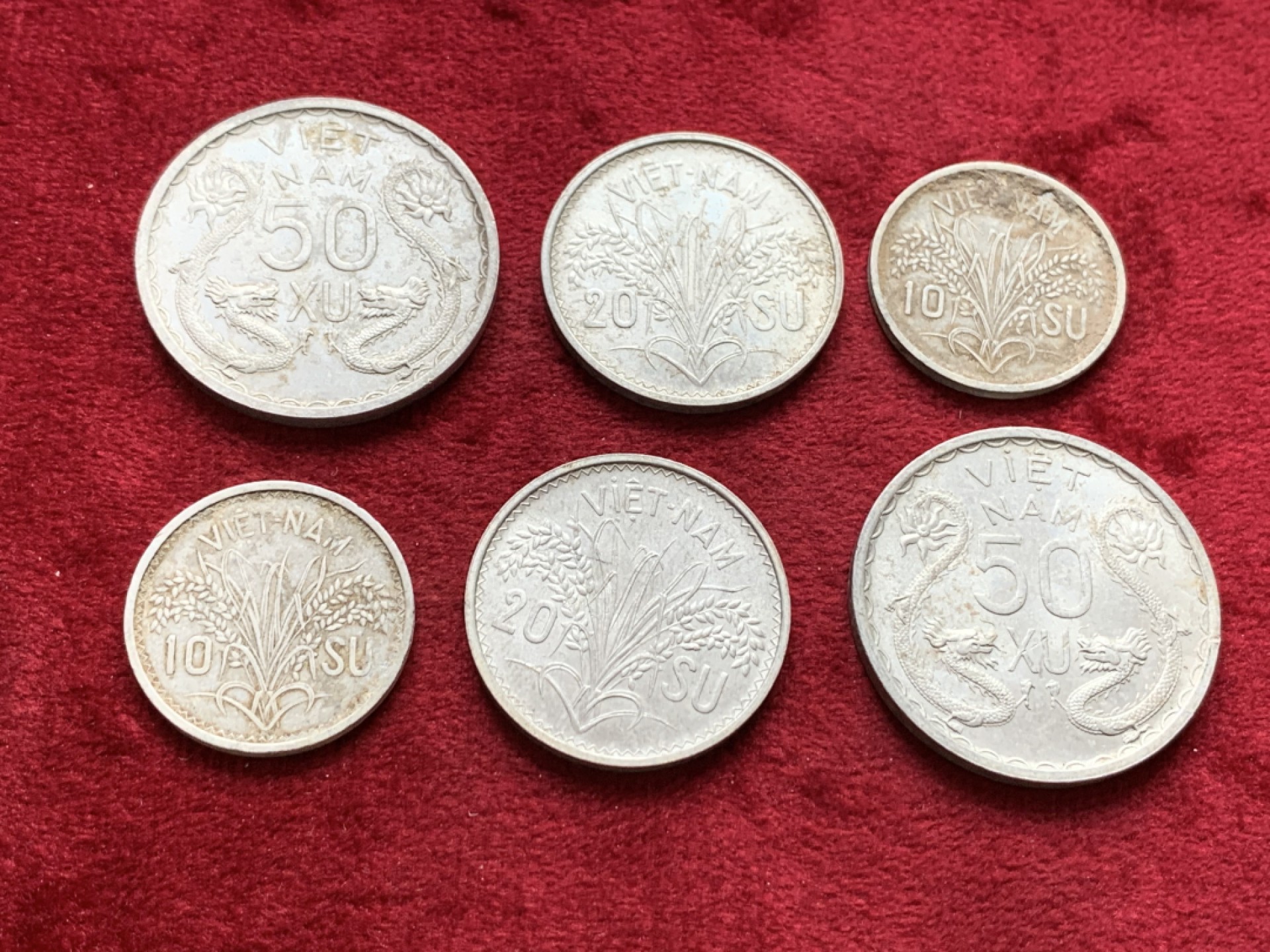 《竞宝斋》第140场-周日，周一，周四 3拍 (全场包邮) 越南三美女铝币2套 共6枚