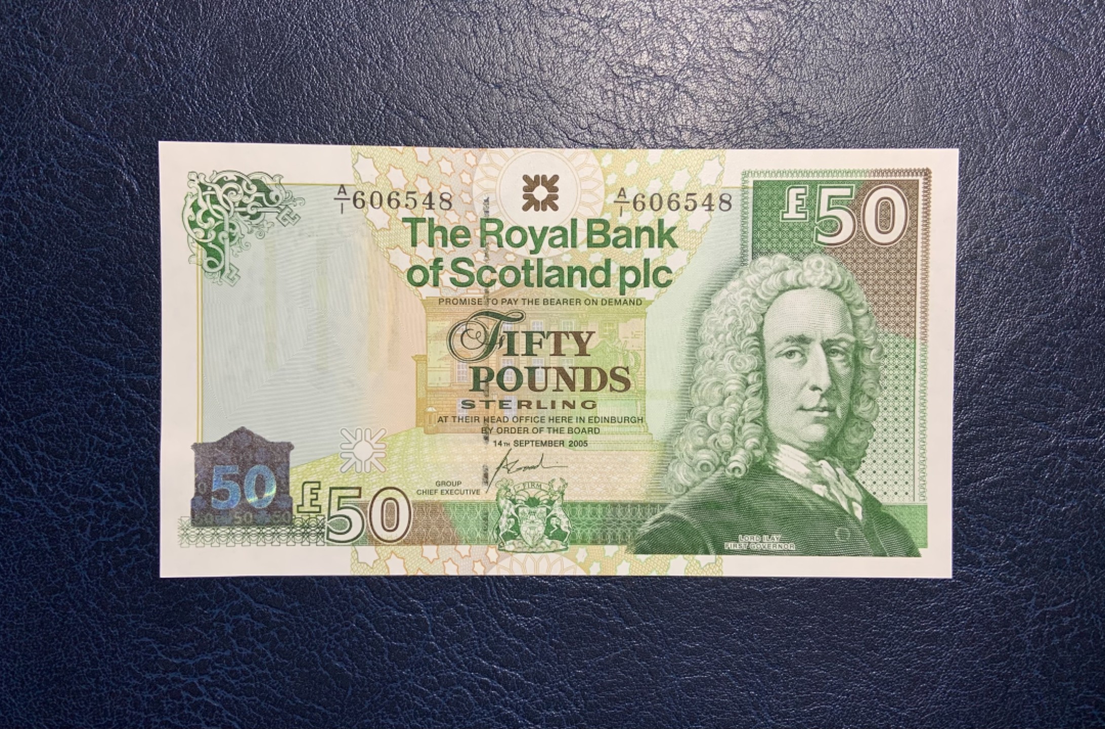 收藏联盟Quantum Auction 第237期拍卖 苏格兰皇家银行2005年50镑 品相全新UNC 首发A/1冠