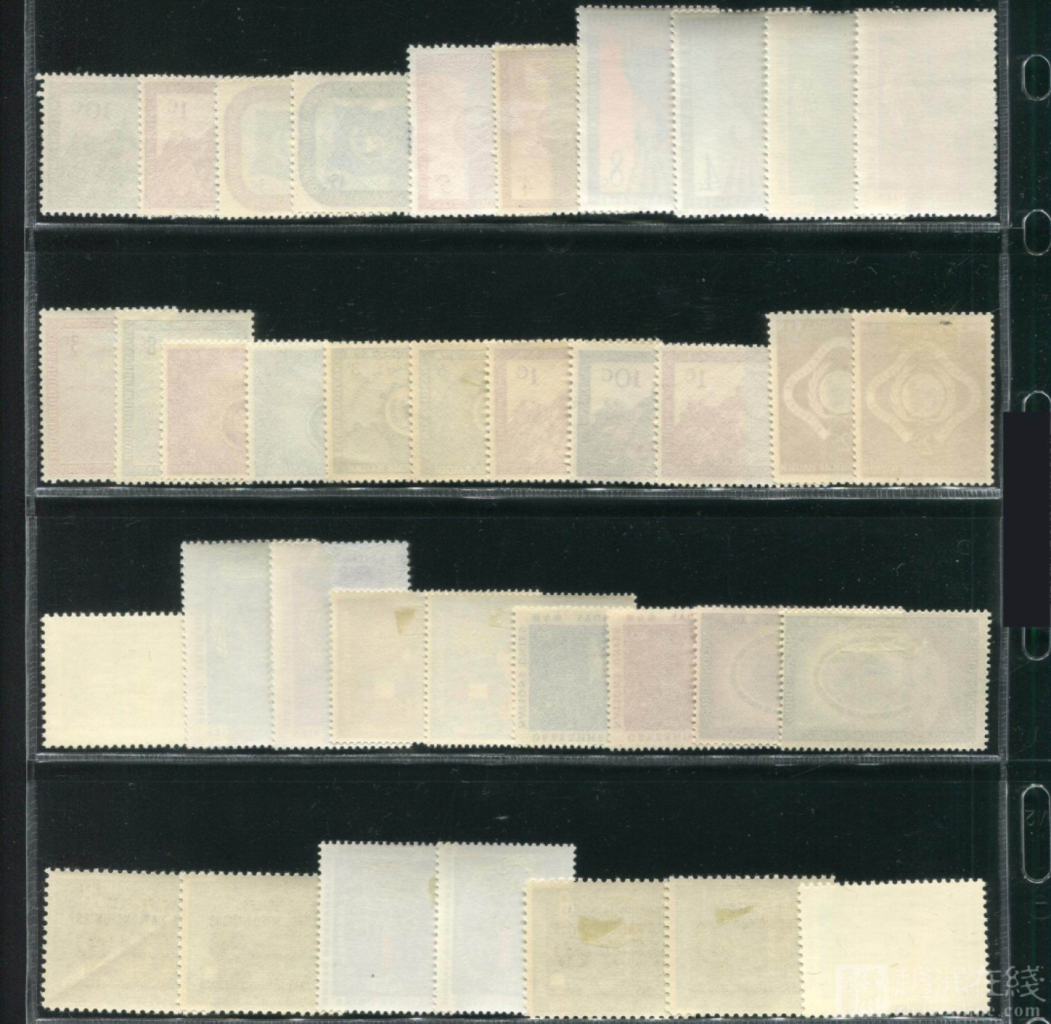 邮票专场 联合国5-60\年代邮票新18套（部分贴纸）