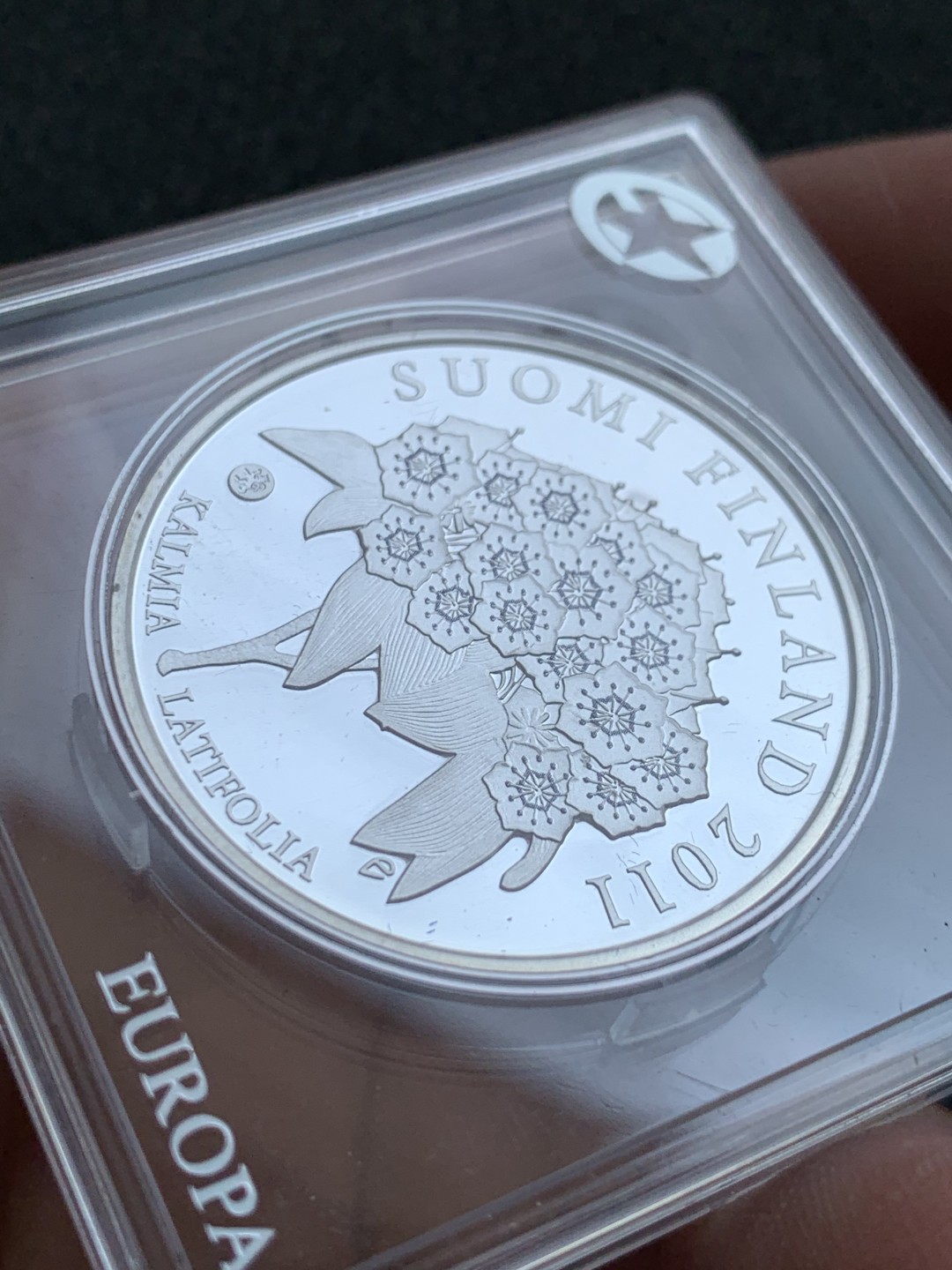 《竞宝斋》第140场-周日，周一，周四 3拍 (全场包邮) 欧洲之星 芬兰2011年欧洲探险家纪念银币