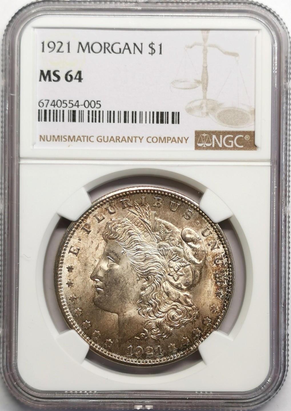 凡希社世界钱币微拍第二百三十期 1921美国摩根壹元NGC-MS64