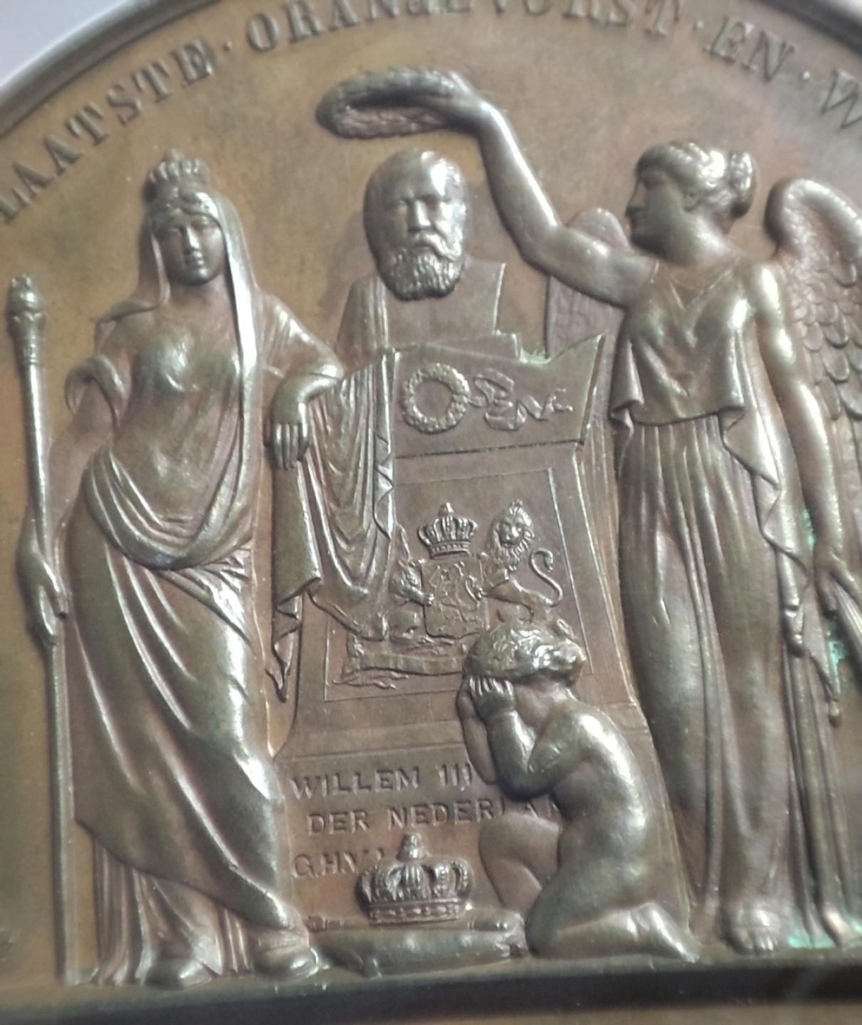 章显文化，周五晚自动结拍 NGC尼德兰国王和卢森堡大公威廉三世纪念铜章 1890年逝世纪念