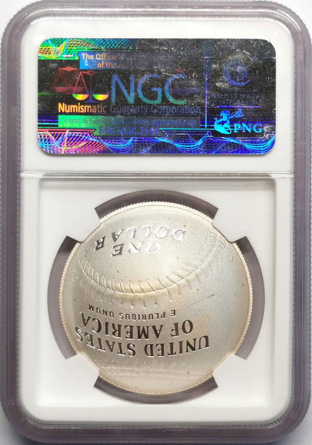 凡希社世界钱币微拍第二百三十期 2014美国棒球名人堂50C/DOLLAR一对NGC-PF70/69UC