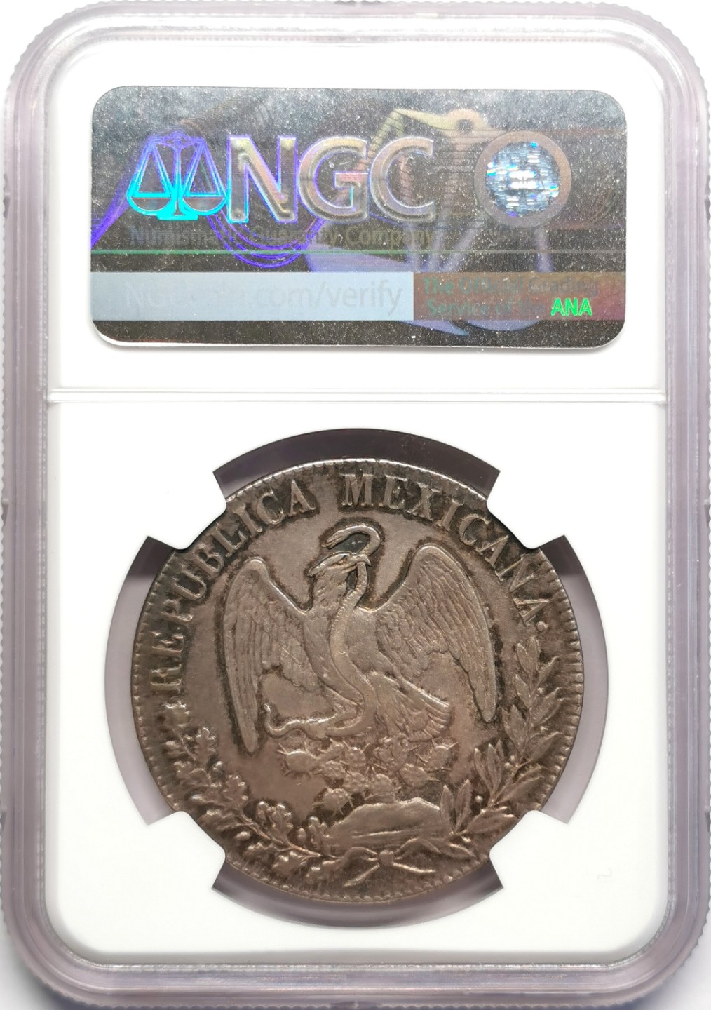 凡希社世界钱币微拍第二百三十期 荐！1833DO墨西哥花边鹰洋NGC-AUD实物佳！