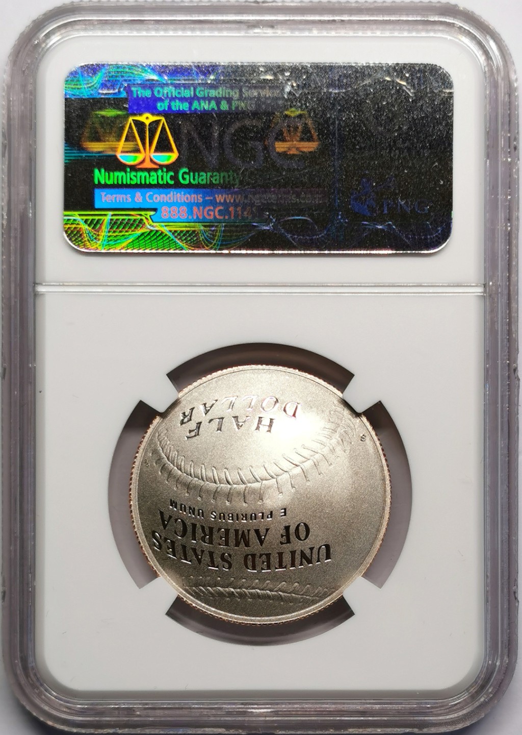 凡希社世界钱币微拍第二百三十期 2014美国棒球名人堂50C/DOLLAR一对NGC-PF70/69UC