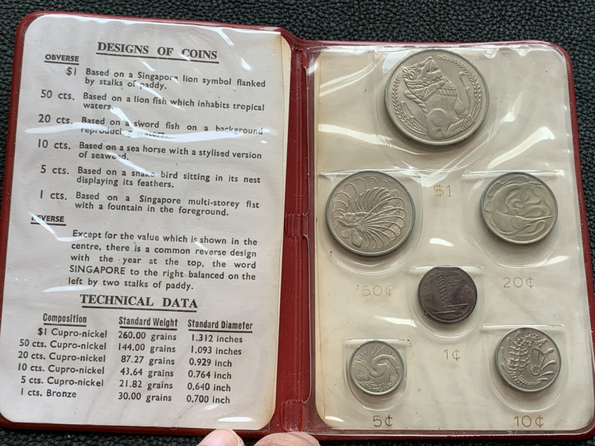 《竞宝斋》第140场-周日，周一，周四 3拍 (全场包邮) 新加坡1967年独立首套官方mint set