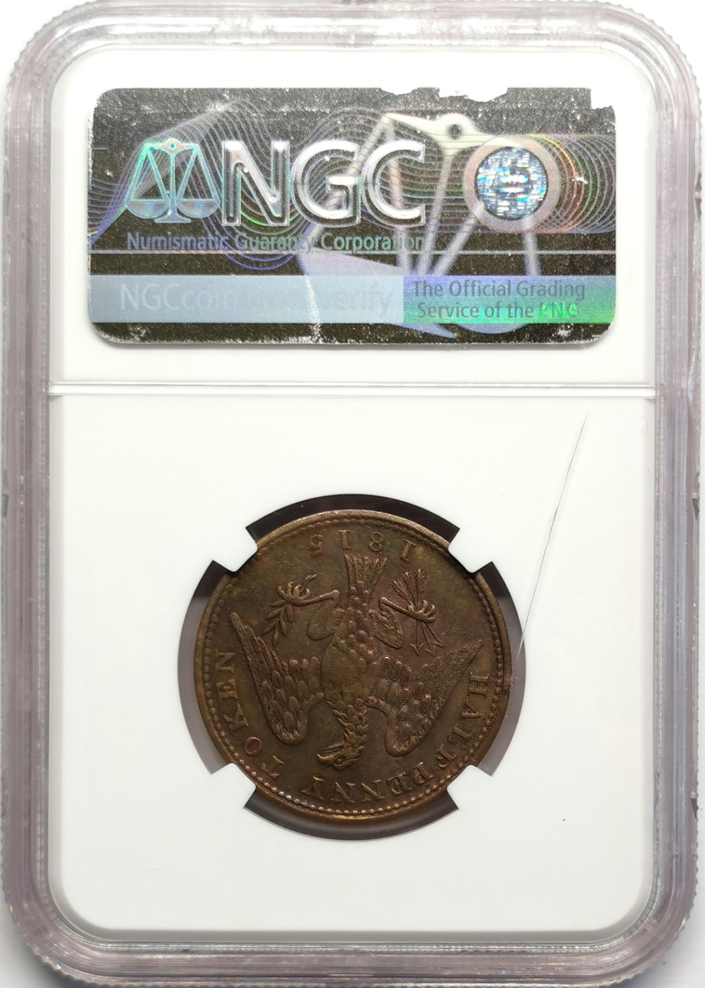 凡希社世界钱币微拍第二百三十期 1815加拿大1/2token NGC-MS64
