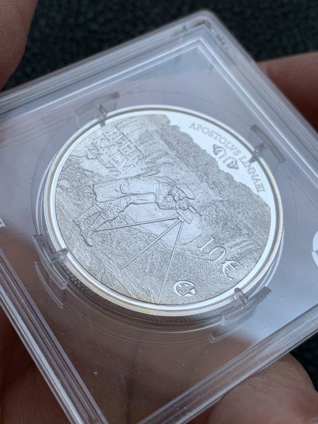 《竞宝斋》第140场-周日，周一，周四 3拍 (全场包邮) 欧洲之星 芬兰2011年欧洲探险家纪念银币