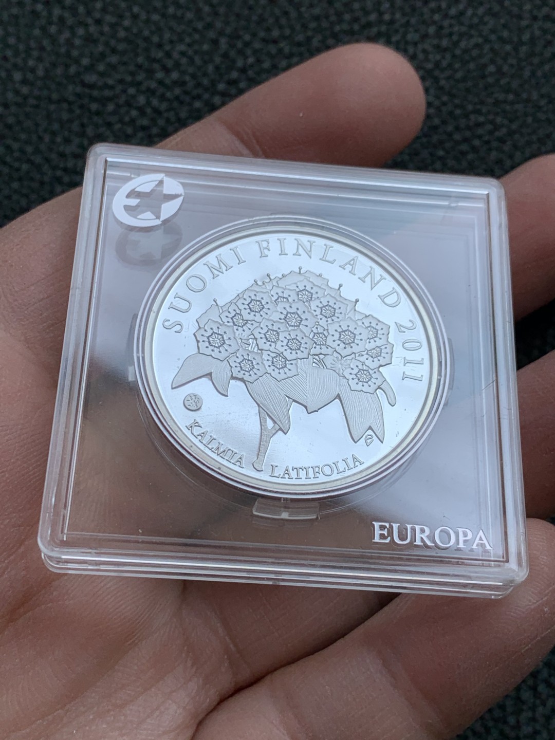 《竞宝斋》第140场-周日，周一，周四 3拍 (全场包邮) 欧洲之星 芬兰2011年欧洲探险家纪念银币