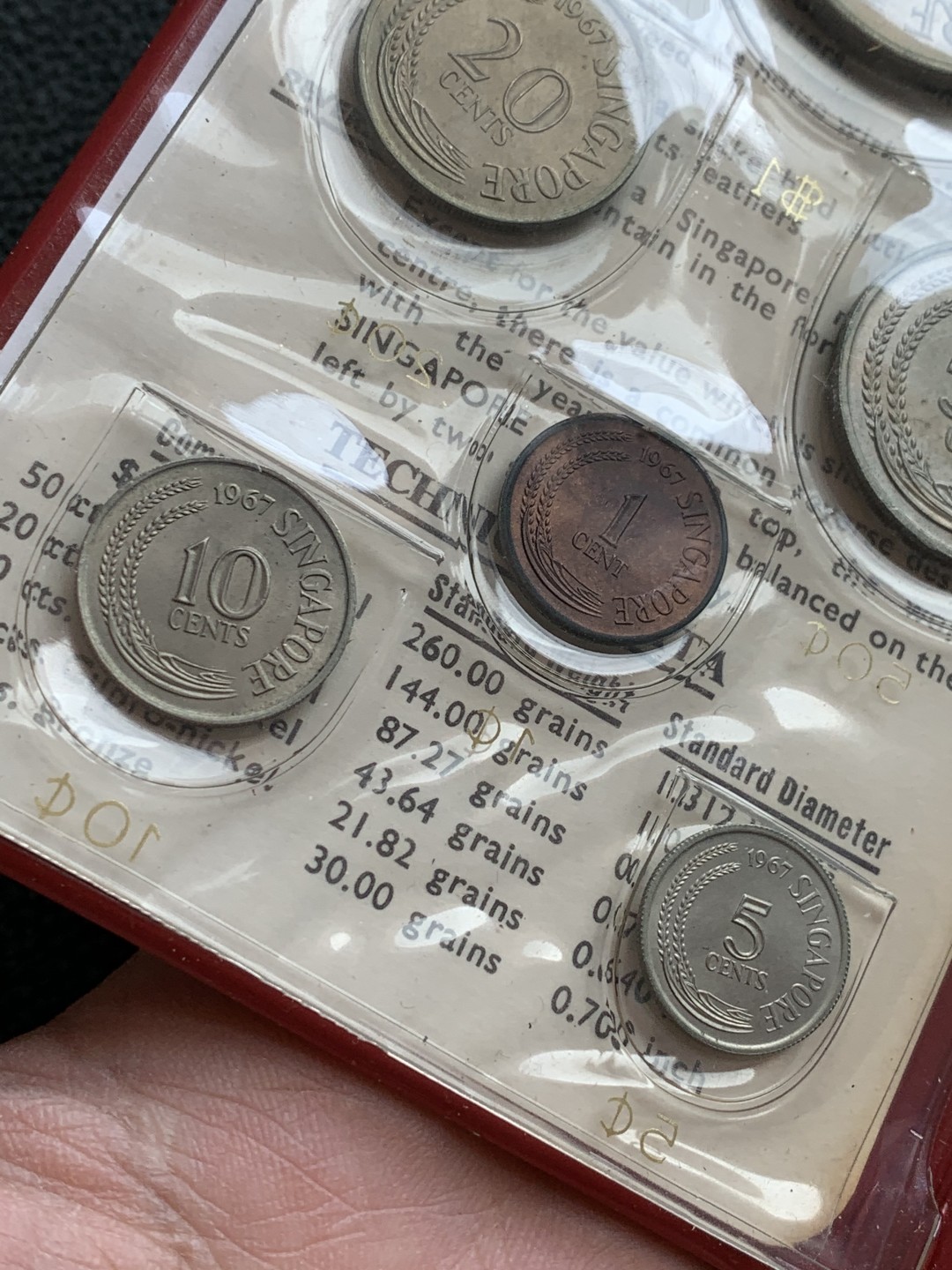 《竞宝斋》第140场-周日，周一，周四 3拍 (全场包邮) 新加坡1967年独立首套官方mint set