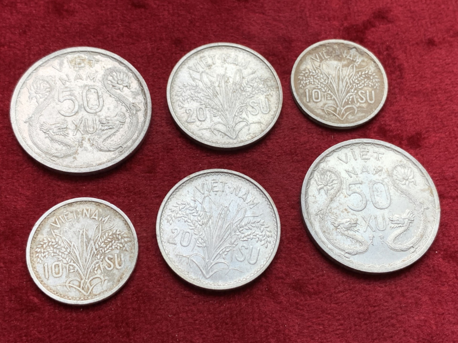 《竞宝斋》第140场-周日，周一，周四 3拍 (全场包邮) 越南三美女铝币2套 共6枚